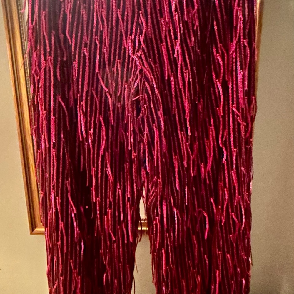 Anthropologie Hot Pink Sequin Wide-Leg Pants – Brand New with Tags